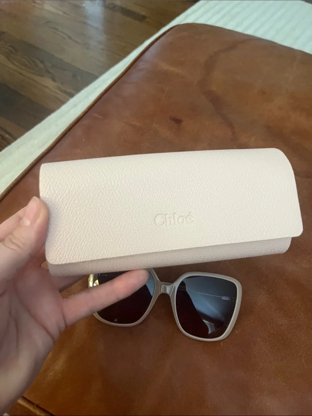 Chloe CH0173S 003 Sunglasses Women's Nude/Gold Square Shape 57mm